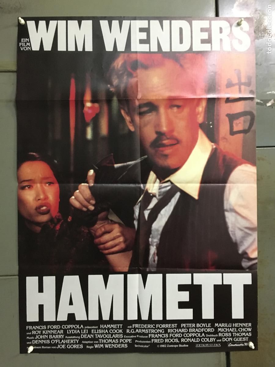 Cinema: AFG26 EL HOMBRE DE CHINATOWN HAMMET WIM WENDERS COPPOLA POSTER ORIGINAL ALEMAN 60x84 h0