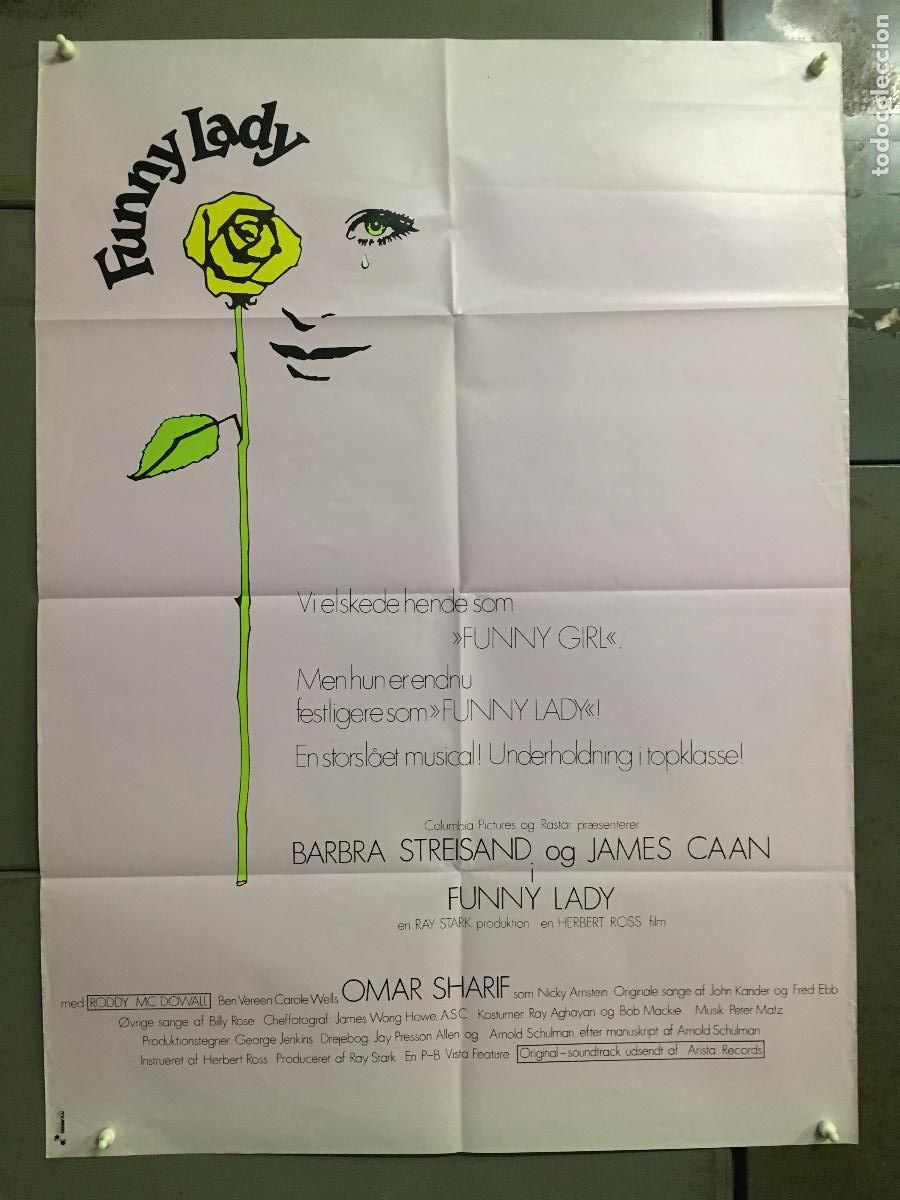 Cine: AFG28 FUNNY LADY BARBRA STREISAND POSTER ORIGINAL 60X84 ALEMAN h0