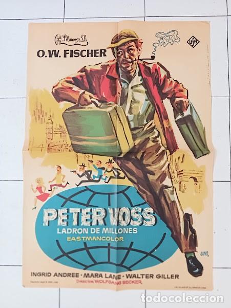 Cine: SMP B013 PETER VOSS LADRON DE MILLONES O. W. FISCHER INGRID ANDREE POSTER ORIGINAL 70X100 ESTRENO
