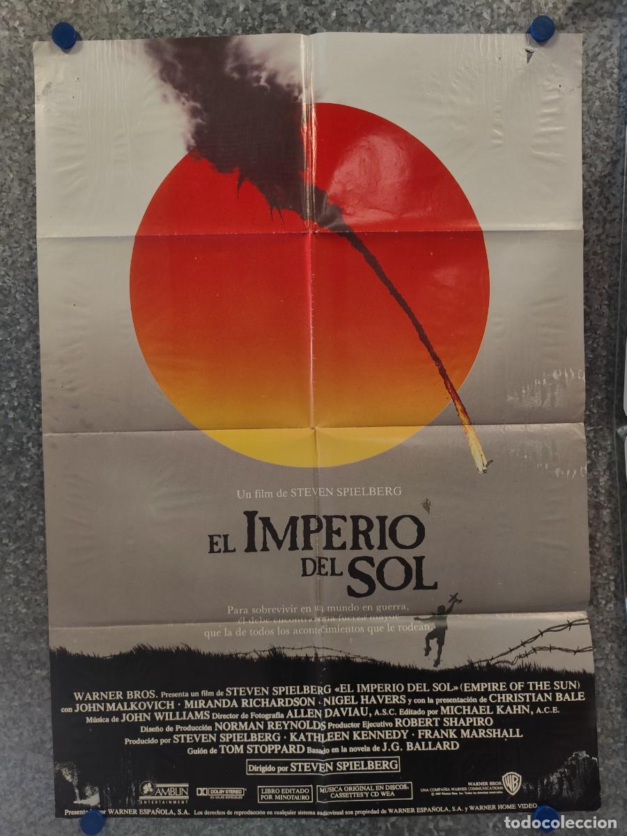 Cine: El imperio del sol. Steven Spielberg, Christian Bale, John Malkovich. A&Ntilde;O 1987. POSTER ORIGINAL