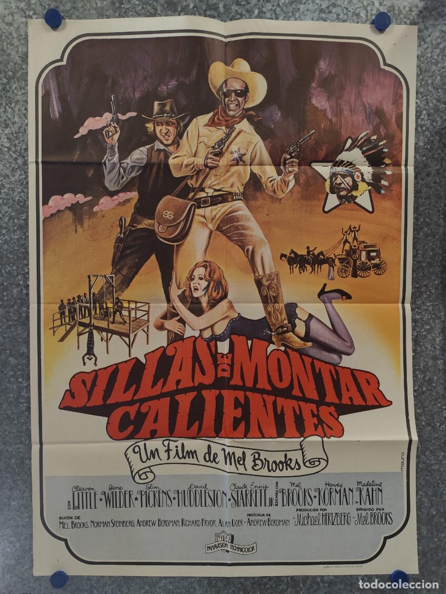Cine: Sillas de montar calientes. Gene Wilder, Cleavon Little MEL BROOKS. A&Ntilde;O 1977. POSTER ORIGINAL