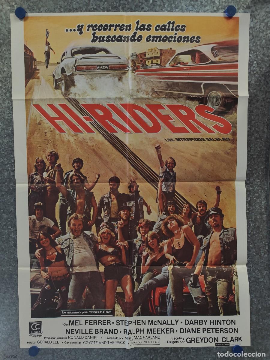 Cinema: HI-RIDERS. MEL FERRER, STEPHEN McNALLY, DARBY HINTON. A&Ntilde;O 1980. POSTER ORIGINAL