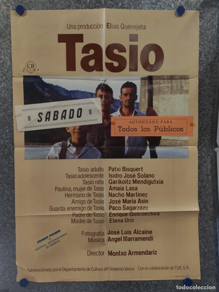 Cine: Tasio. Patxi Bisquert, Amaia Lasa, Montxo Armend&aacute;riz A&Ntilde;O 1984 POSTER ORIGINAL