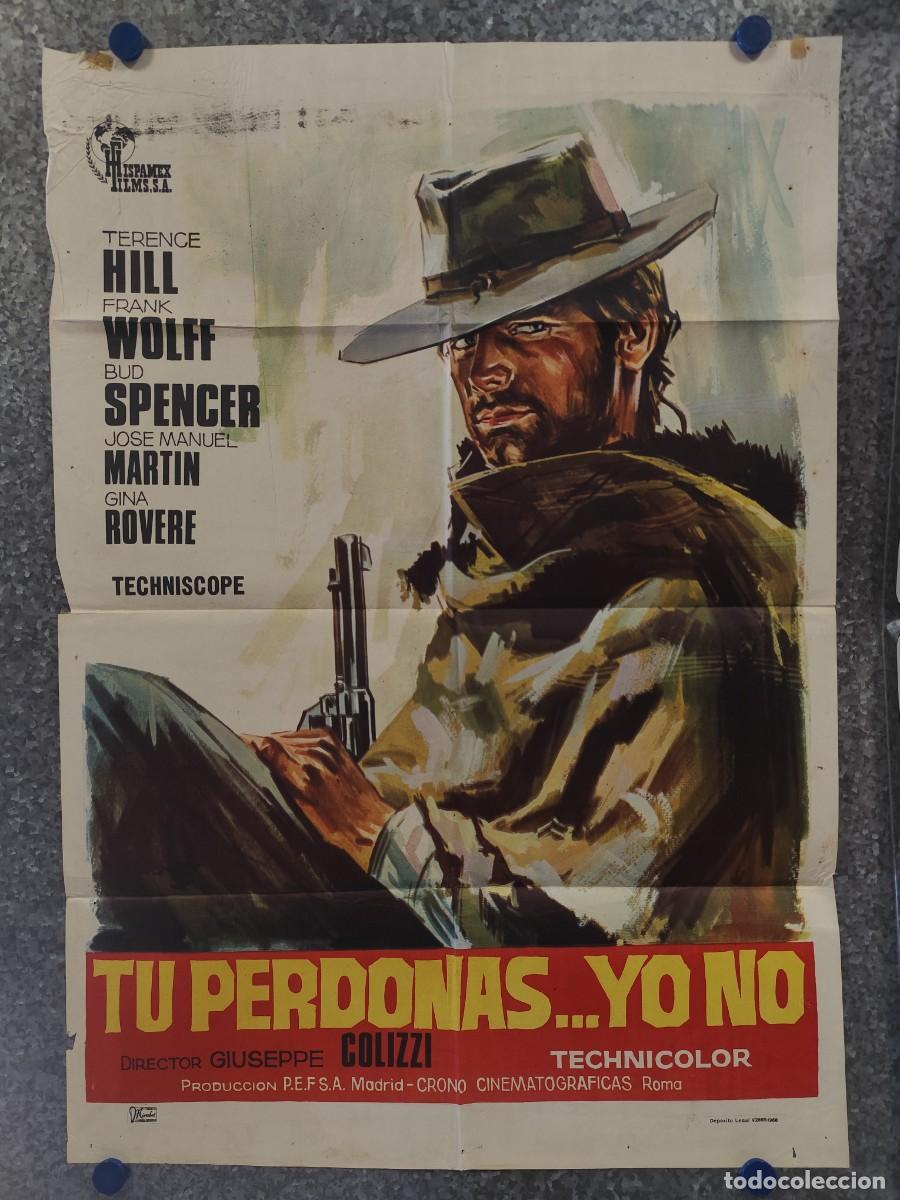 Cine: TU PERDONAS YO NO. TERENCE HILL, BUD SPENCER. A&Ntilde;O 1968. POSTER ORIGINAL