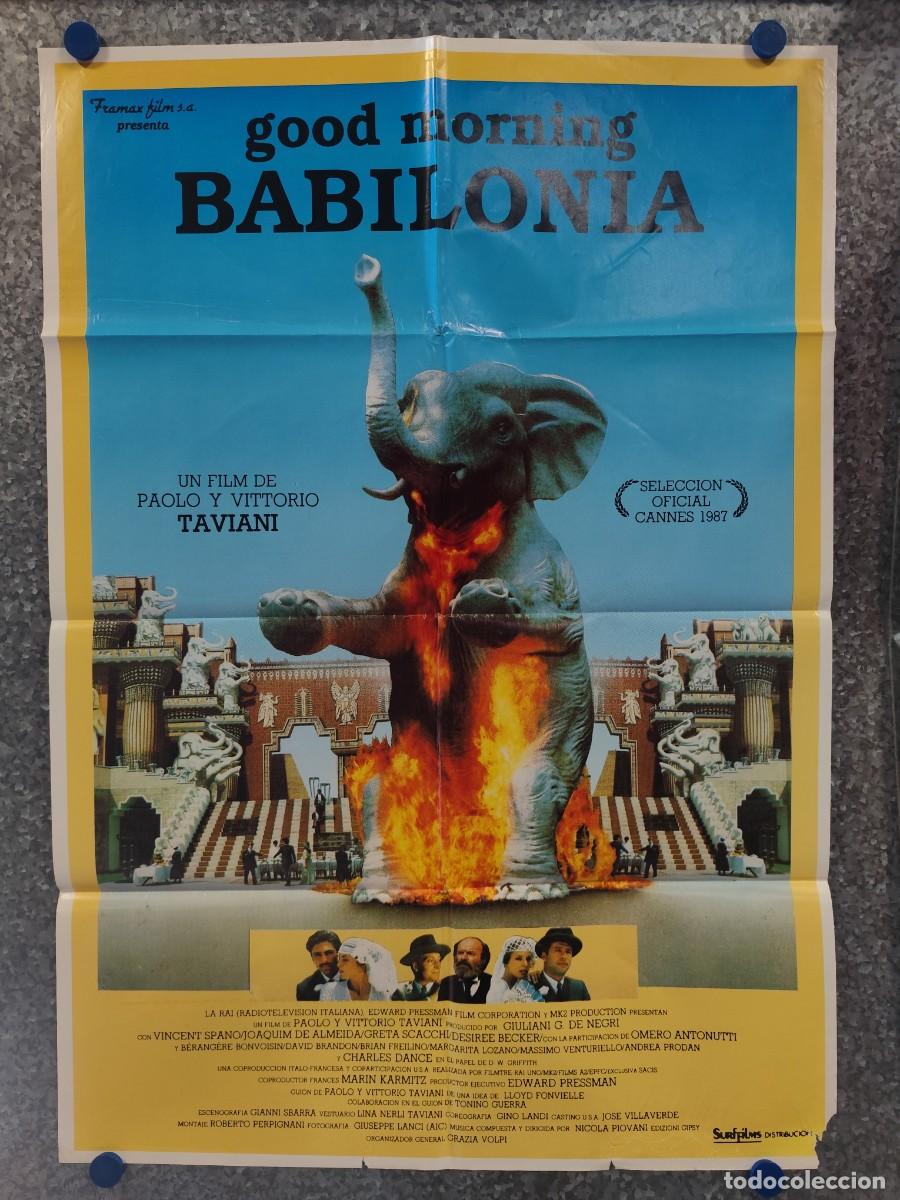 Cine: Good Morning, Babilonia. Vincent Spano, Joaquim de Almeida, Greta Scacchi.A&Ntilde;O 1987. POSTER ORIGINAL