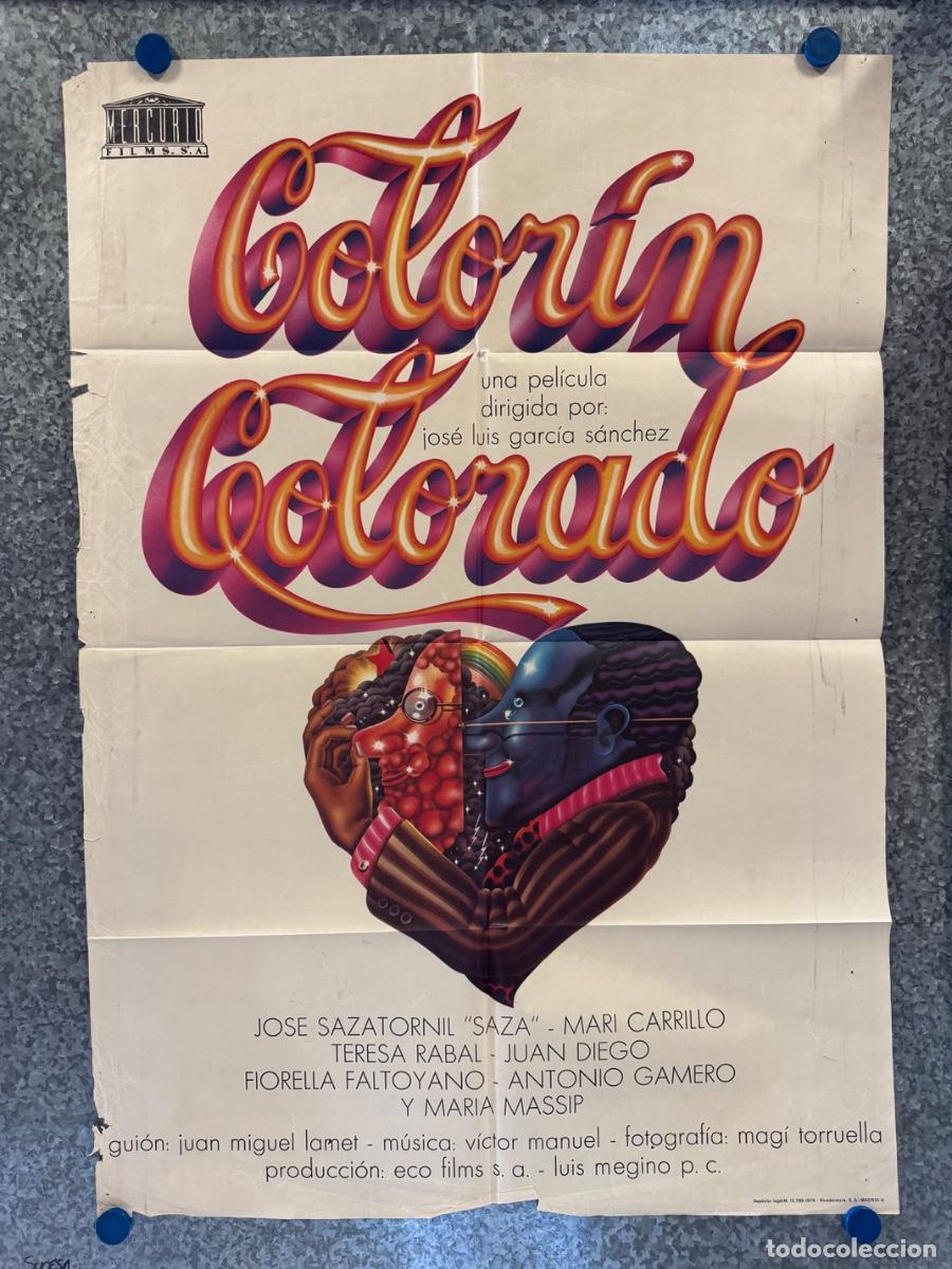 Cine: Color&iacute;n colorado, Jose Sazatornil, Mari Carrillo, A&ntilde;o 1976, POSTER ORIGINAL