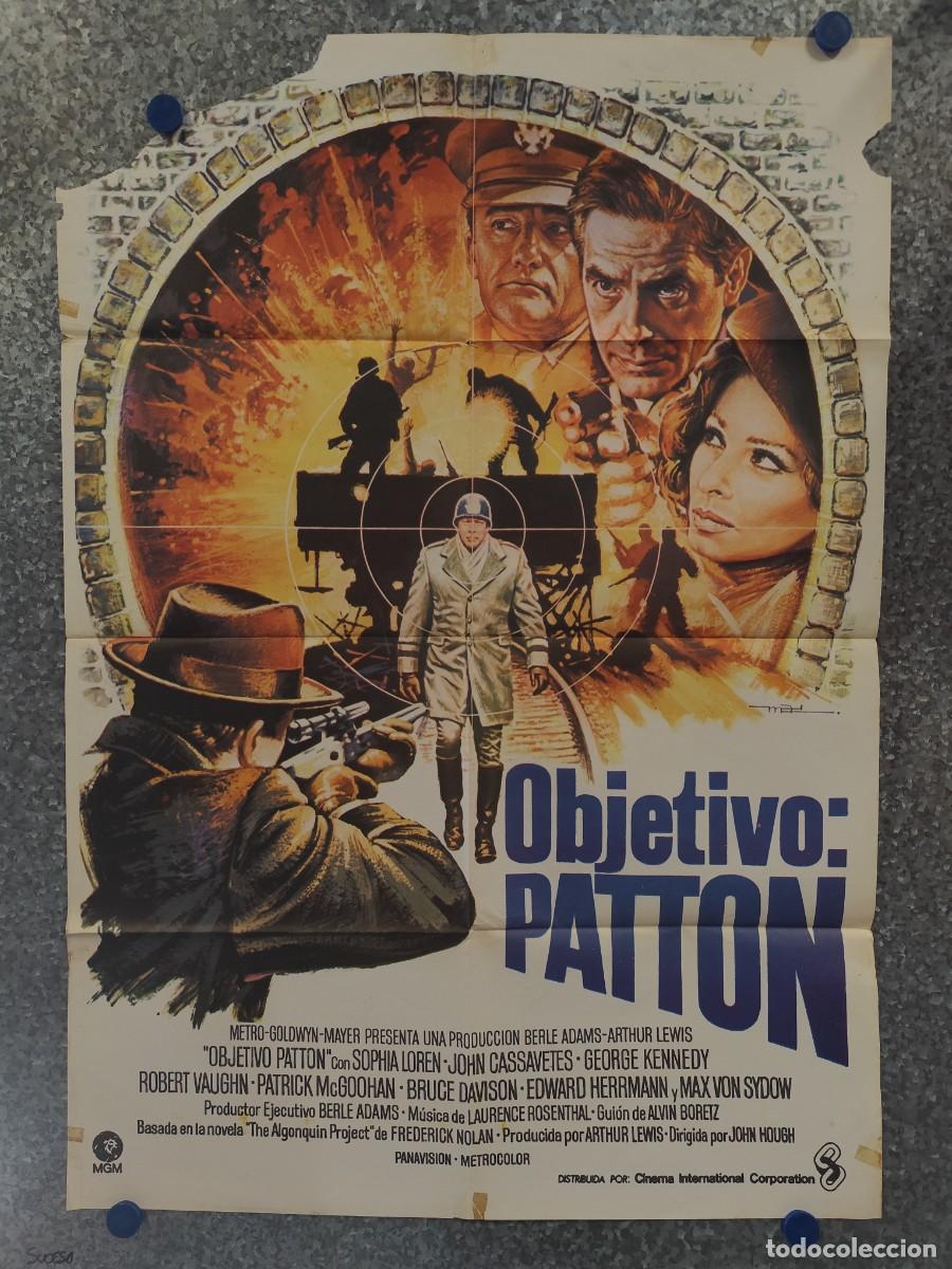 Cine: OBJETIVO PATTON. SOFIA LOREN, JOHN CASSAVETES. POSTER ORIGINAL