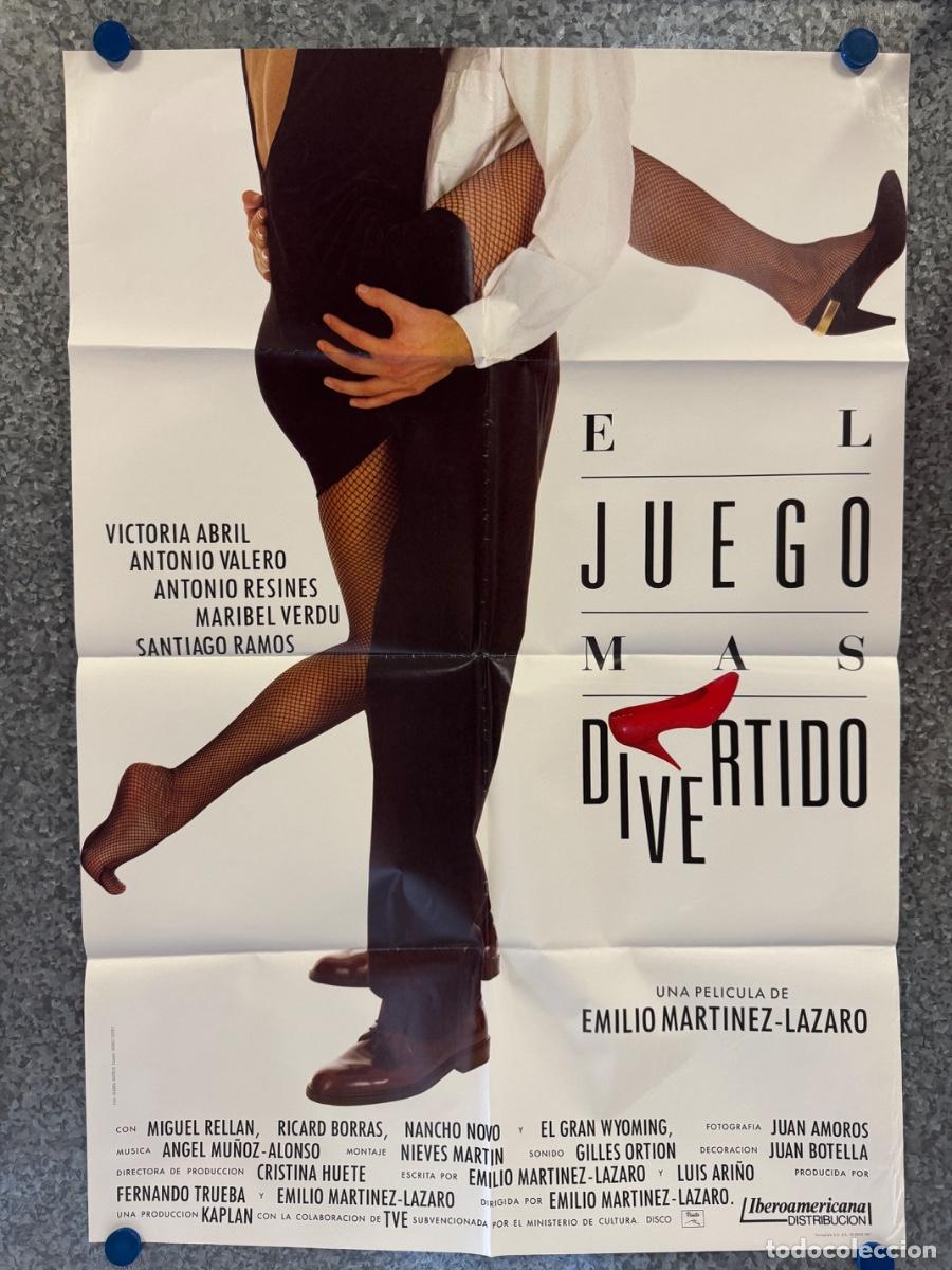 Cine: El juego mas divertido, Victoria Abril, Antonio Valero, A&ntilde;o 1987, POSTER ORIGINAL