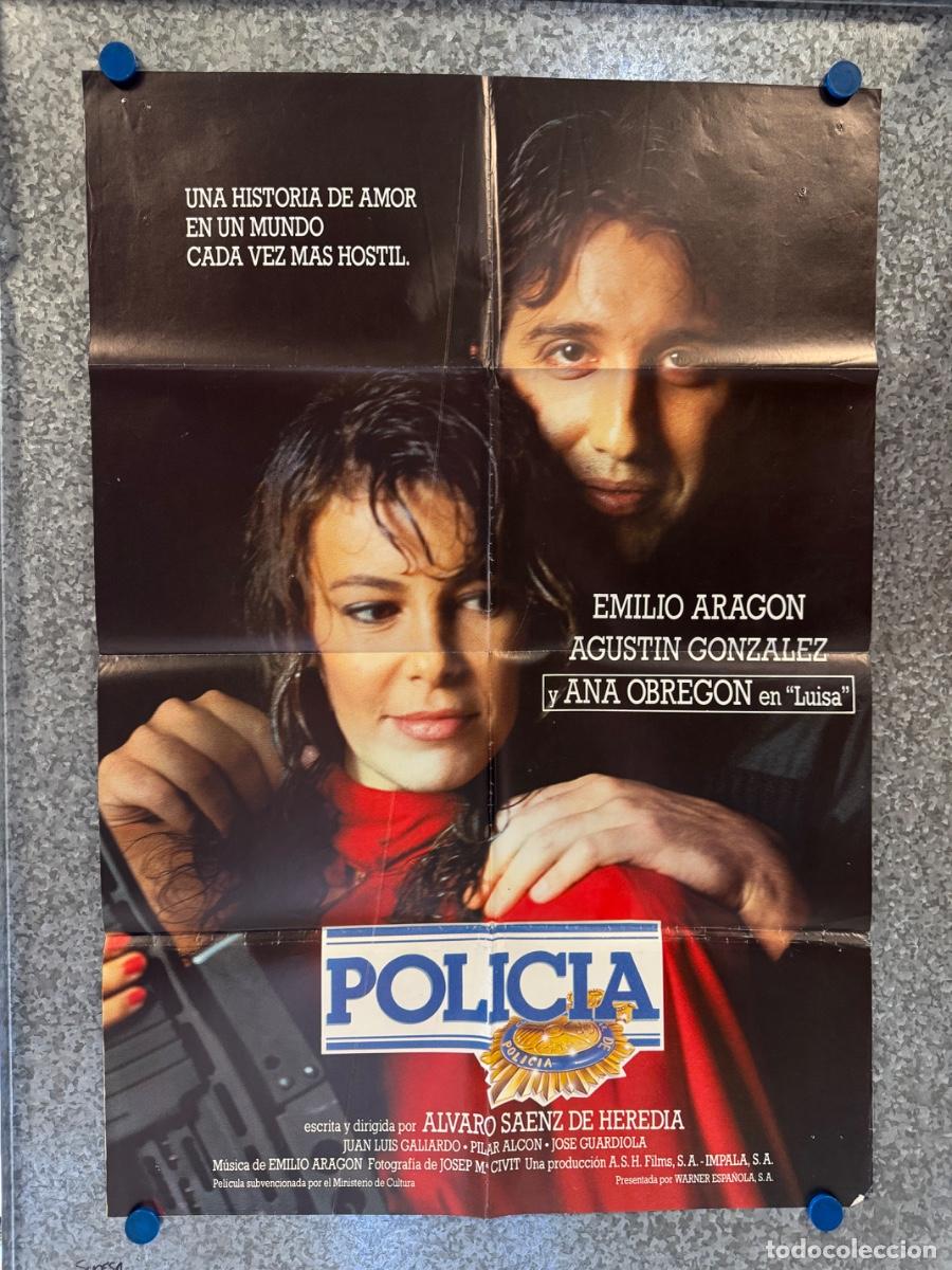Cine: Policia, Emilio Aragon, Ana Obregon, POSTER ORIGINAL