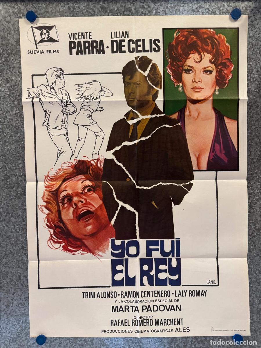 Cine: Yo fui el rey, Vicente Parra, Lilian de Celis, A&ntilde;o 1975, POSTER ORIGINAL