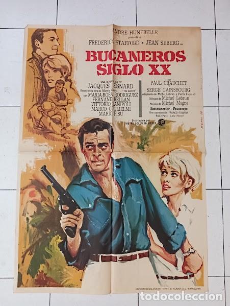Cine: SMP B019 BUCANEROS SIGLO XX FREDERICK STAFFORD JEAN SEBERG SERGE GAINSBOUROUG POSTER 70X100 ESTRENO