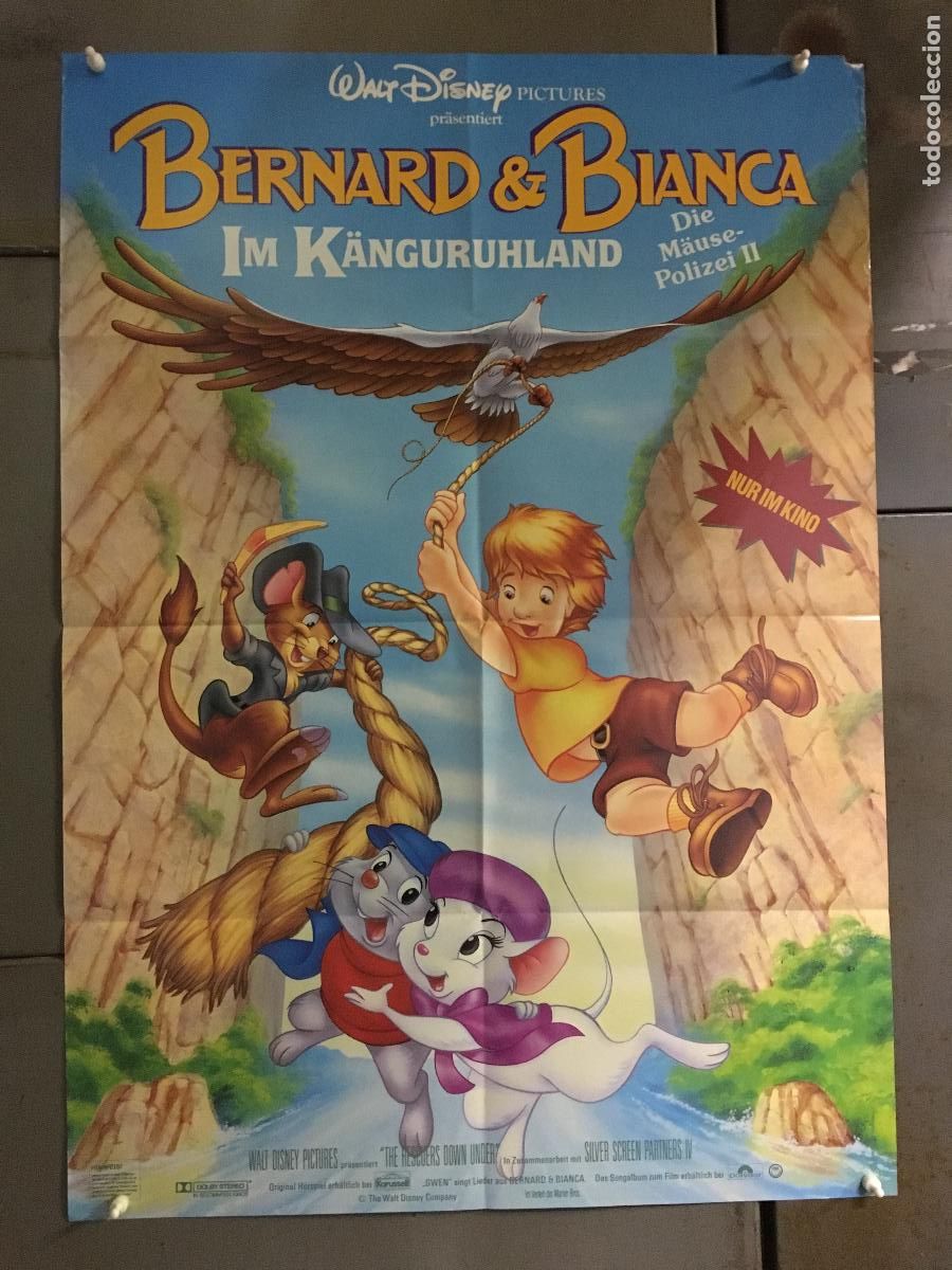 Cine: AFG38 LOS RESCATADORES EN CANGUROLANDIA WALT DISNEY POSTER ORIGINAL ALEMAN 60X84 h0
