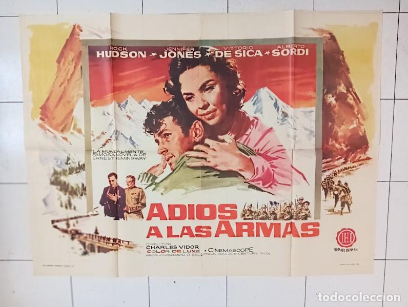 Cinema: SMP B022 ADIOS A LAS ARMAS ROCK HUDSON JENNIFER JONES JANO POSTER 2 HOJAS ORIGINAL 100X140 ESTRENO