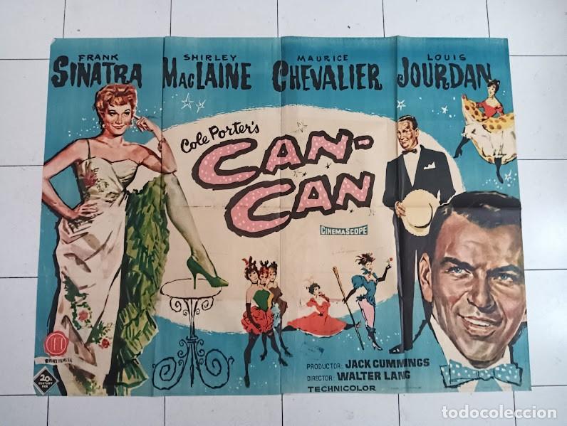 Cine: SMP B023 CAN CAN FRANK SINATRA SHIRLEY MACLAINE MAURICE CHEVALIER POSTER 2 HOJAS ORG 100X140 ESTRENO