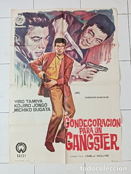 Cine: SMP 2386 CONDECORACION PARA UN GANGSTER CINE JAPONES POSTER ORIGINAL 70X100 ESTRENO