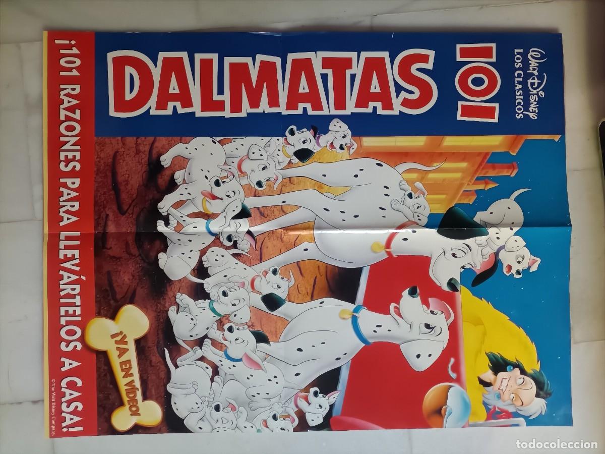 Cine: POSTER ORIGINAL WALT DISNEY. DE LA PEL&Iacute;CULA, 101 D&Aacute;LMATAS. 88 X 68 CM.