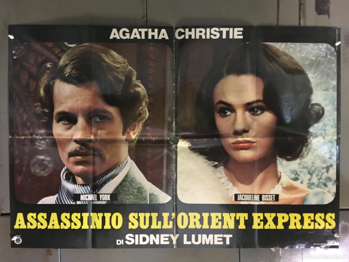 Cine: AFG47 ASESINATO EN EL ORIENT EXPRESS AGATHA CHRISTIE BISSET YORK POSTER ORIGINAL ITALIANO 68X94 h0