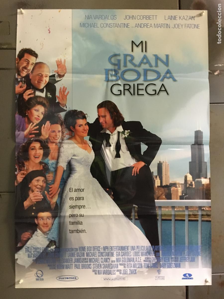 Cine: AFG51 MI GRAN BODA GRIEGA ZOEL ZWICK POSTER ORIGINAL 70X100 ESTRENO h3