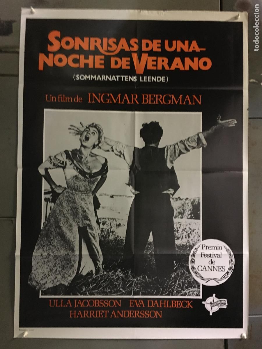 Cine: AFG53 SONRISAS DE UNA NOCHE DE VERANO INGMAR BERGMAN POSTER ORIGINAL 70X100 ESTRENO h0