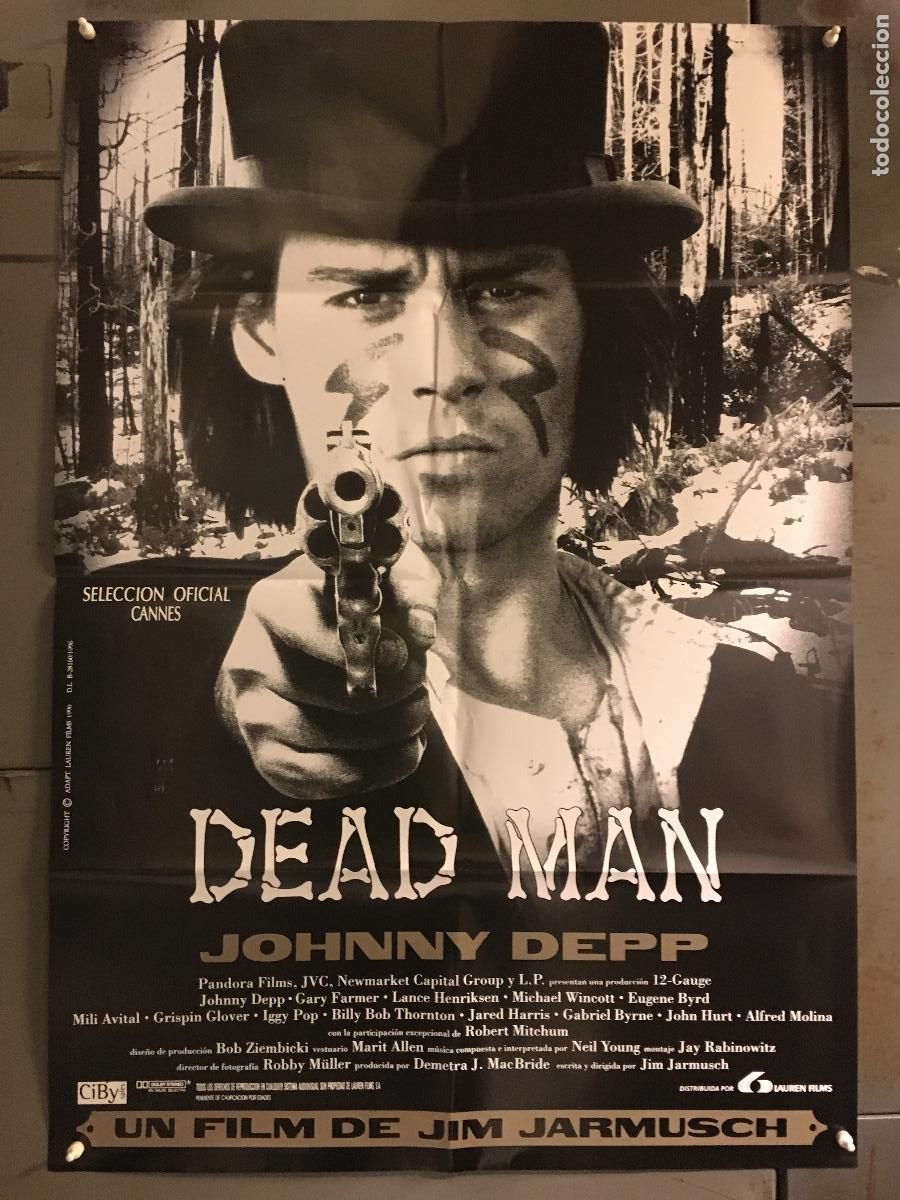 Cine: AFG54 DEAD MAN JIM JARMUSCH JOHNNY DEPP POSTER ORIGINAL ESTRENO 70X100 h3