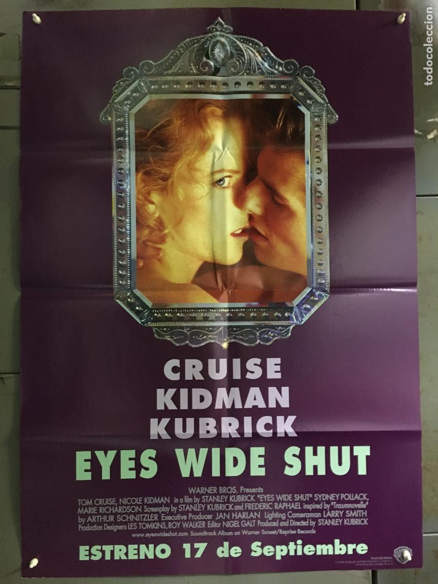 Cine: AFG55 EYES WIDE SHUT TOM CRUISE KIDMAN STANLEY KUBRICK POSTER ORIGINAL 70X100 ESTRENO h2