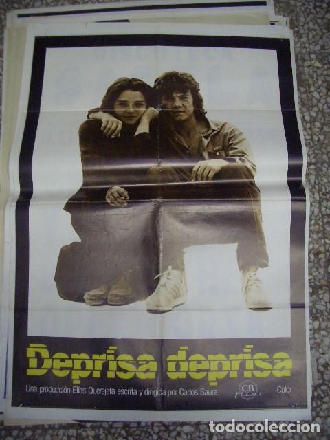 Cine: P&oacute;ster original de 70x100cm DEPRISA DEPRISA ELIAS QUEREJETA Y CARLOS SAURA, 1983