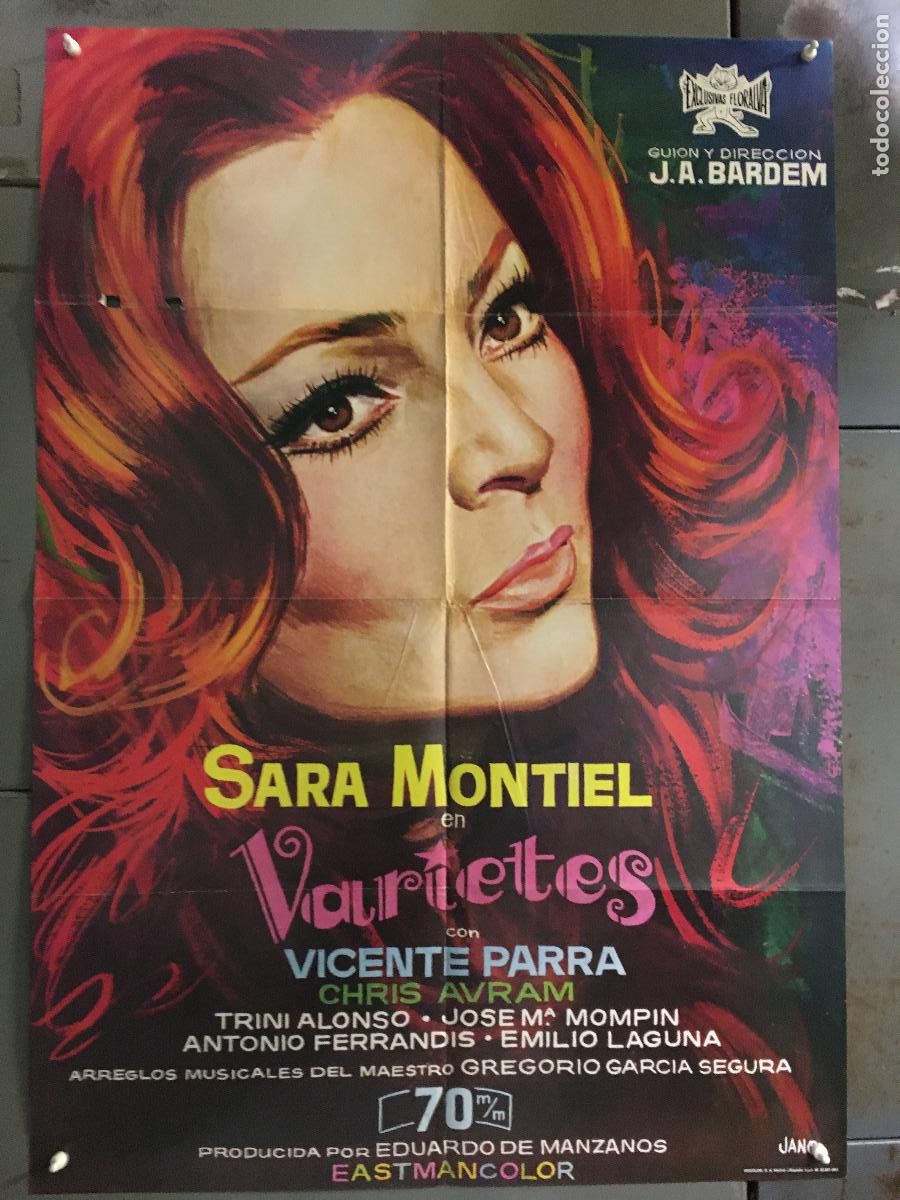 Cine: AFG69 VARIETES SARA MONTIEL BARDEM POSTER ORIGINAL 70X100 ESTRENO h0