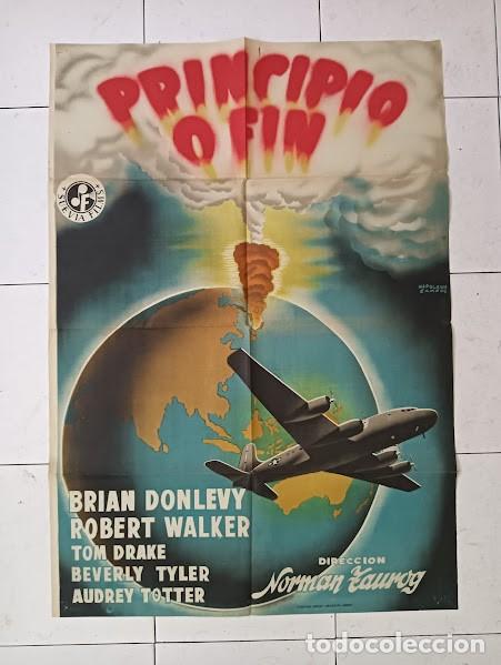 Cine: SMP 2388 PRINCIPIO O FIN BRIAN DONLEVY POSTER ORIGINAL 70X100 ESTRENO LITOGRAFIA