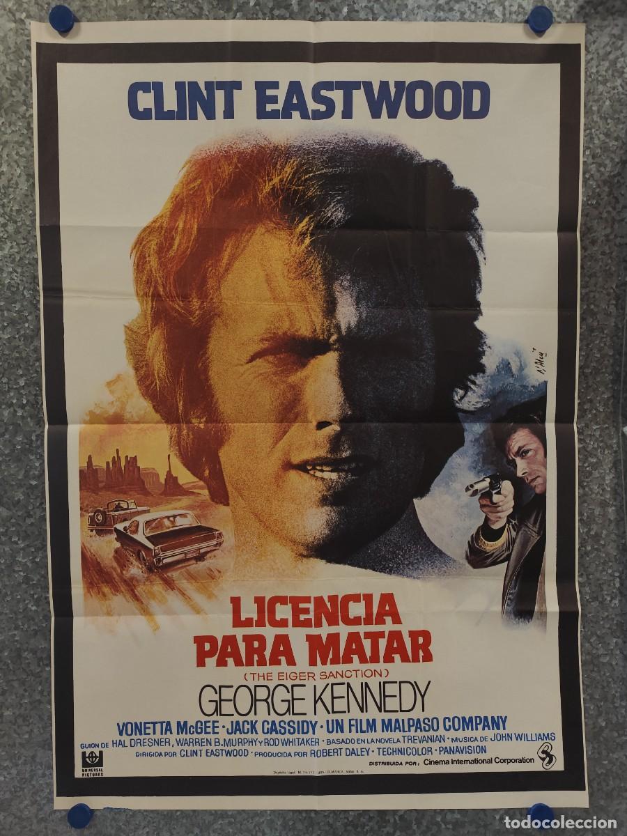 Cine: LICENCIA PARA MATAR. CLINT EASTWOOD. A&Ntilde;O 1975. POSTER ORIGINAL
