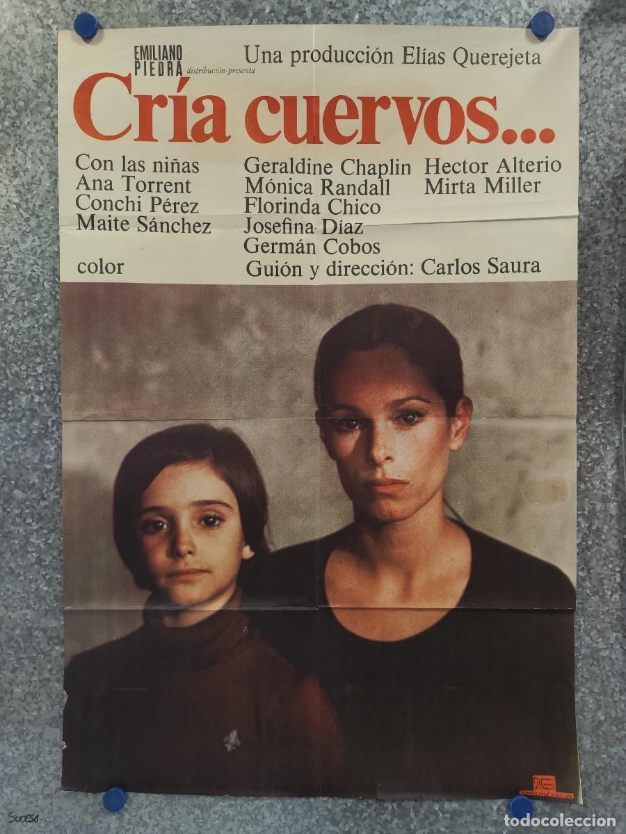 Cine: CRIA CUERVOS. CARLOS SAURA, ANA TORRENT, GERALDINE CHAPLIN. A&Ntilde;O 1976. POSTER ORIGINAL