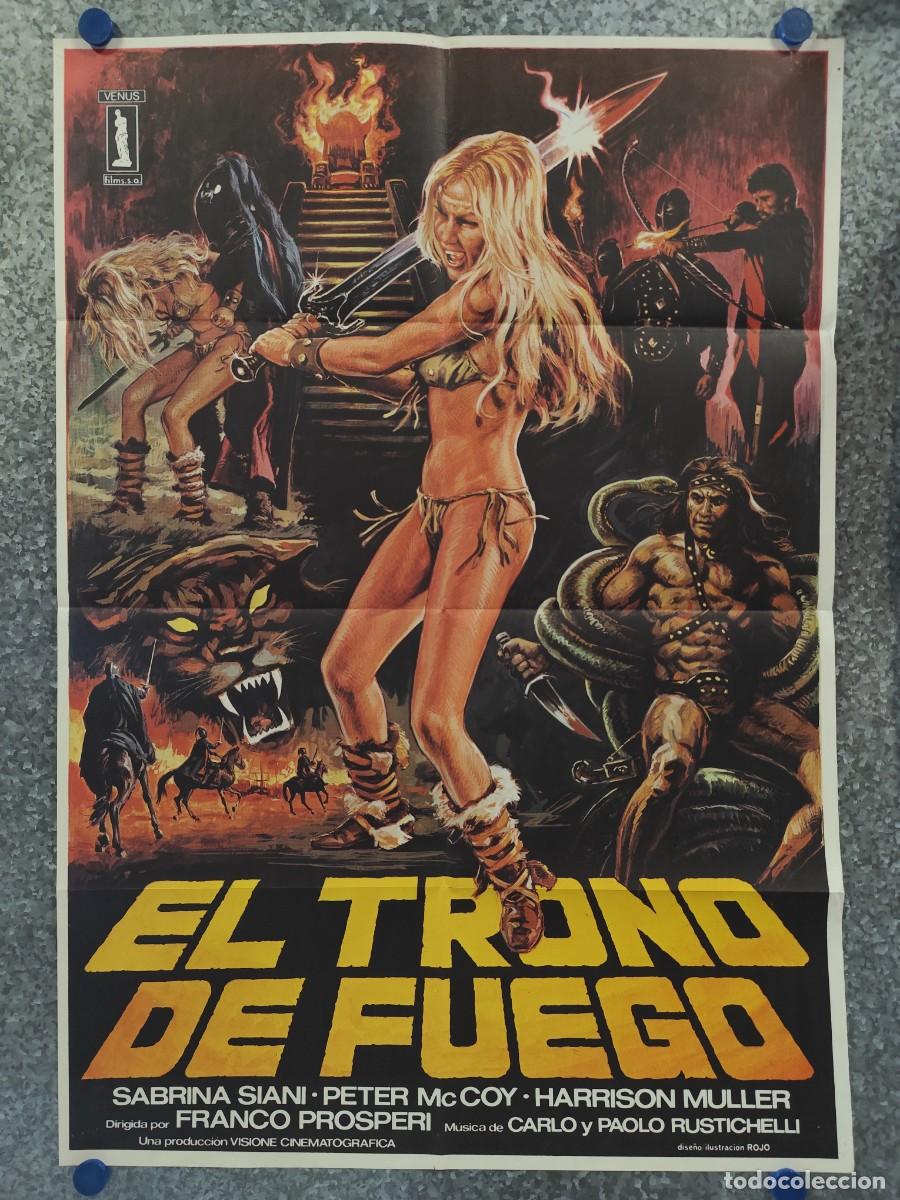 Cine: El trono de fuego. Sabrina Siani, Pietro Torrisi, Harrison Muller Jr. POSTER ORIGINAL
