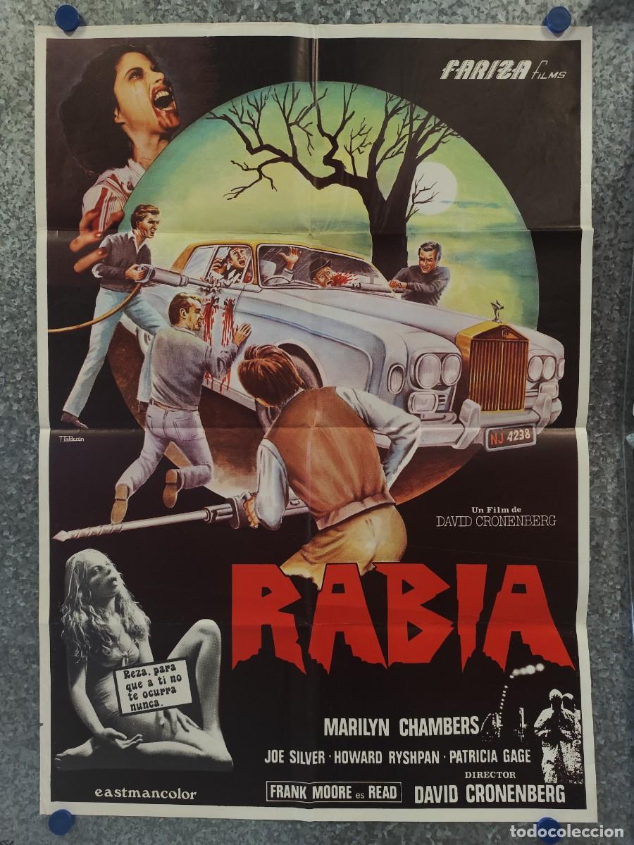 Cine: RABIA. MARILYN CHAMBERS, JOE SILVER, DAVID CRONENBERG. POSTER ORIGINAL