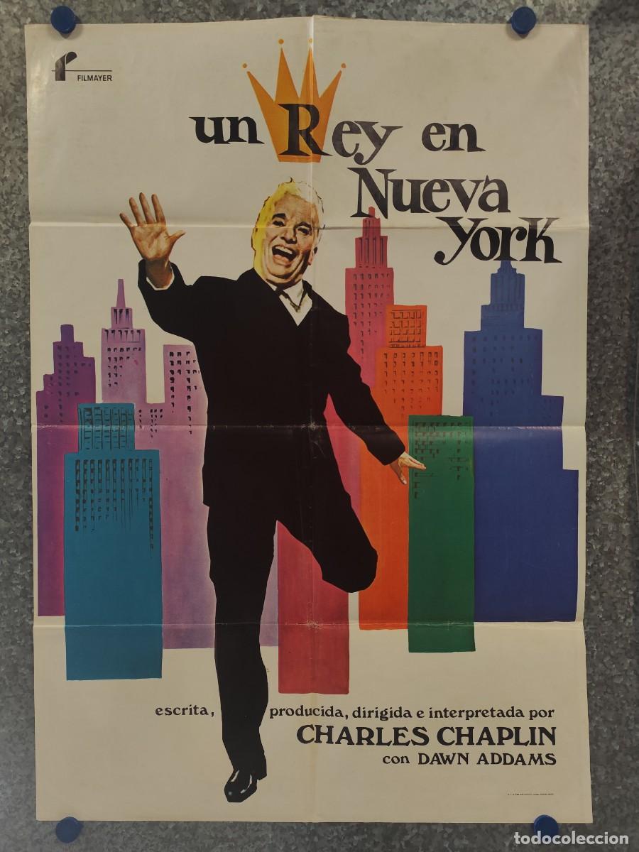 Cine: UN REY EN NUEVA YORK. CHARLES CHAPLIN. A&Ntilde;O 1978, POSTER ORIGINAL