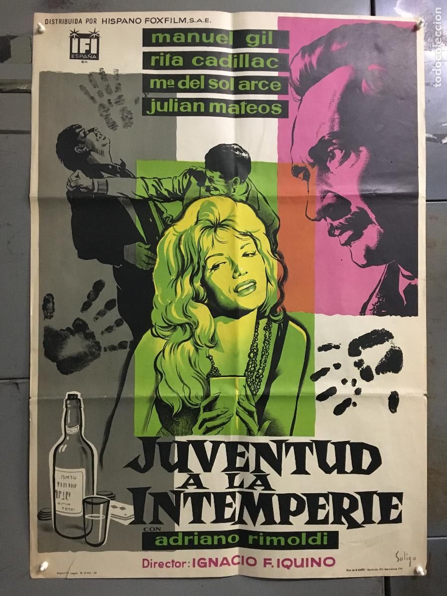 Cine: AFG80 JUVENTUD A LA INTEMPERIE IQUINO SOLIGO POSTER ORIGINAL 70X100 ESTRENO LITOGRAFIA h3