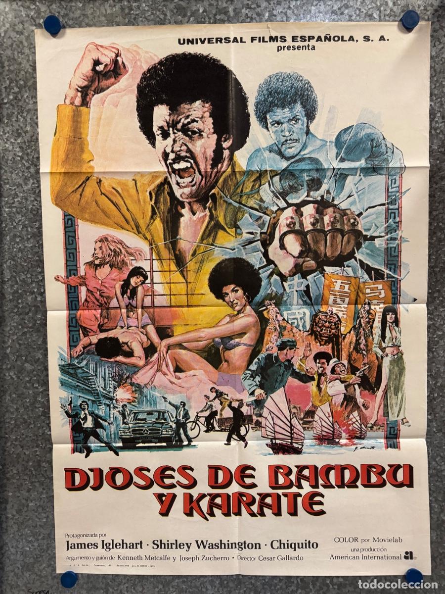 Cine: Dioses de bambu y karate, James Iglehart, Chiquito, A&ntilde;o 1975, POSTER ORIGINAL