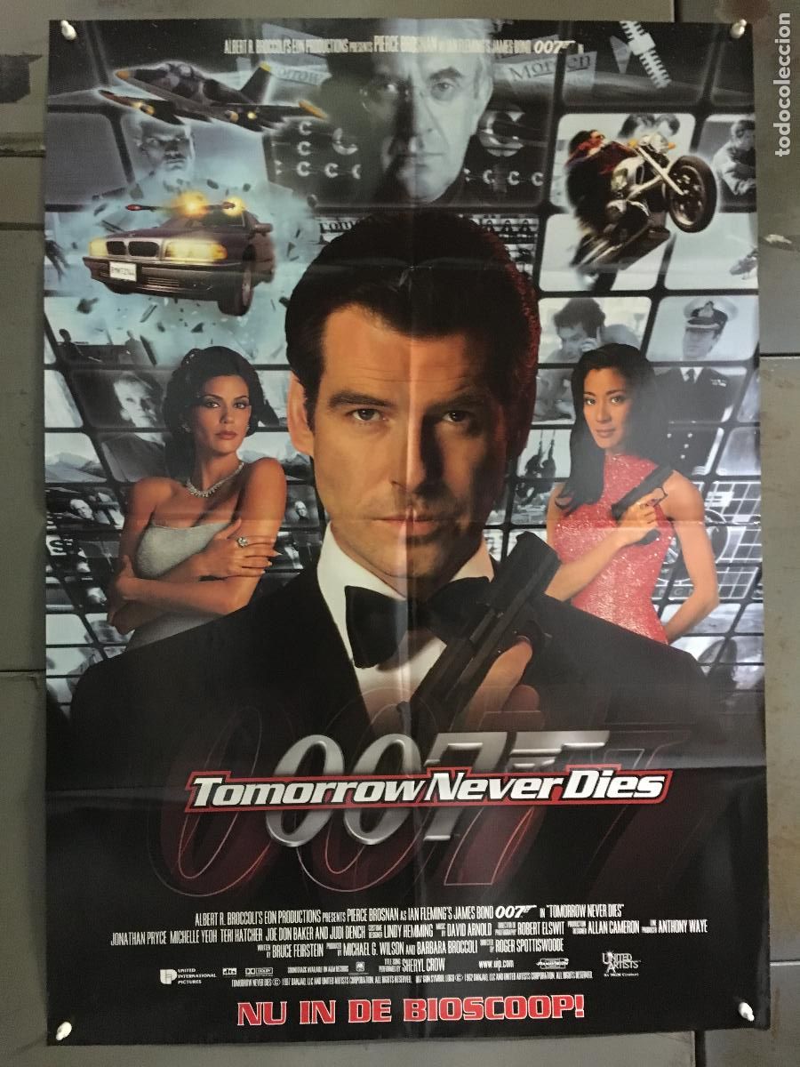 Kino: AFG84 EL MA&Ntilde;ANA NUNCA MUERE JAMES BOND 007 PIERCE BROSNAN POSTER ORIGINAL HOLANDES 70X100 h1