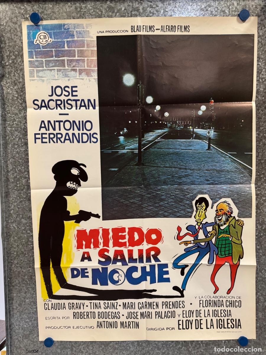 Kino: Miedo a salir de noche, Jose Sacristan, Antonio Ferrandis, A&ntilde;o 1980, POSTER ORIGINAL