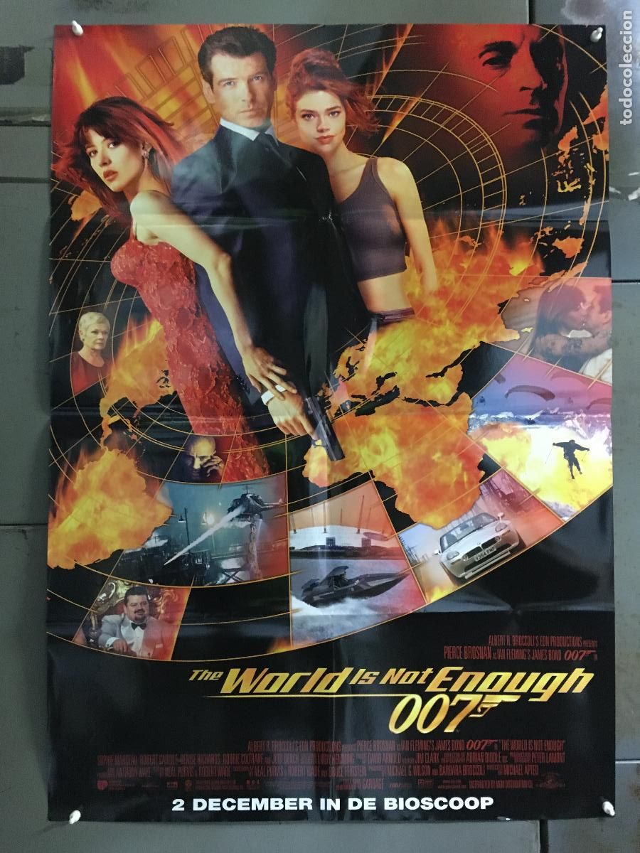 Kino: AFG85 EL MUNDO NUNCA ES SUFICIENTE JAMES BOND 007 PIERCE BROSNAN POSTER ORIGINAL HOLANDES 70X100 h3