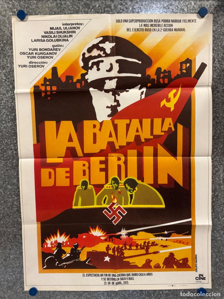 Kino: La batalla de Berlin, Mijail Ulianov, Vasili Shukshin, A&ntilde;o 1978, POSTER ORIGINAL