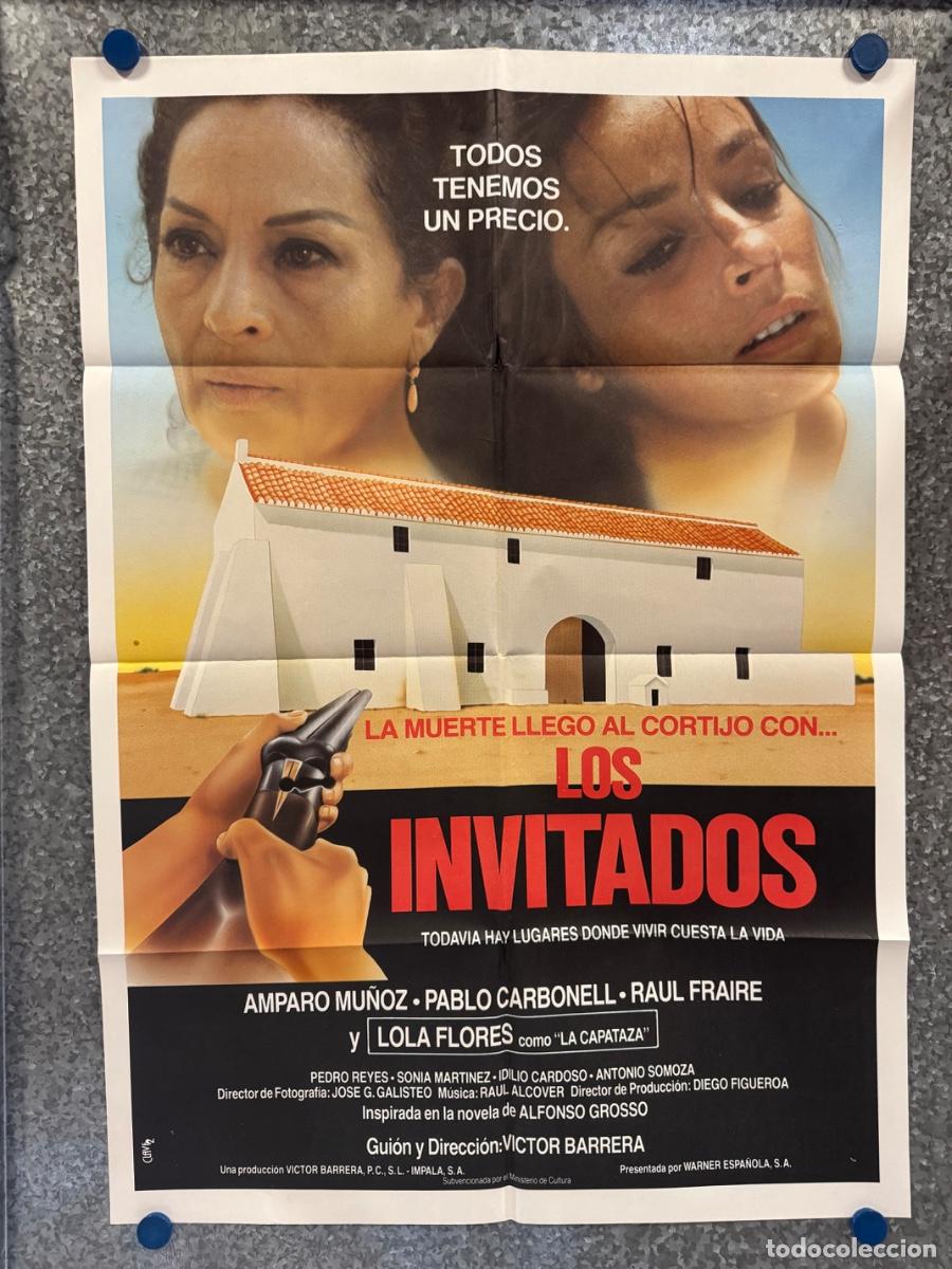 Cine: Los invitados, Amparo Mu&ntilde;oz, Pablo Carbonell, POSTER ORIGINAL