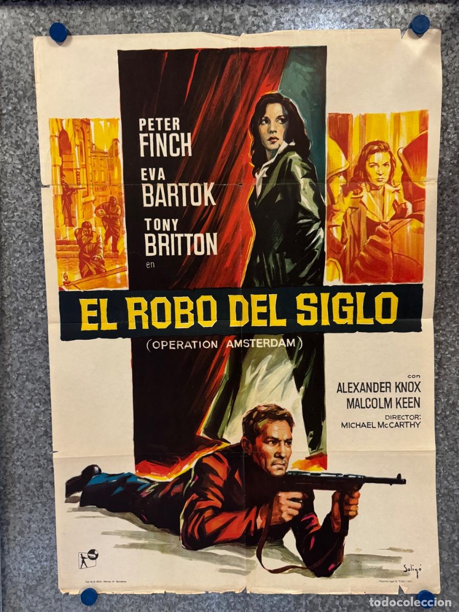 Cine: El robo del siglo, Peter Finch, Eva Bartok, A&ntilde;o 1971, POSTER ORIGINAL