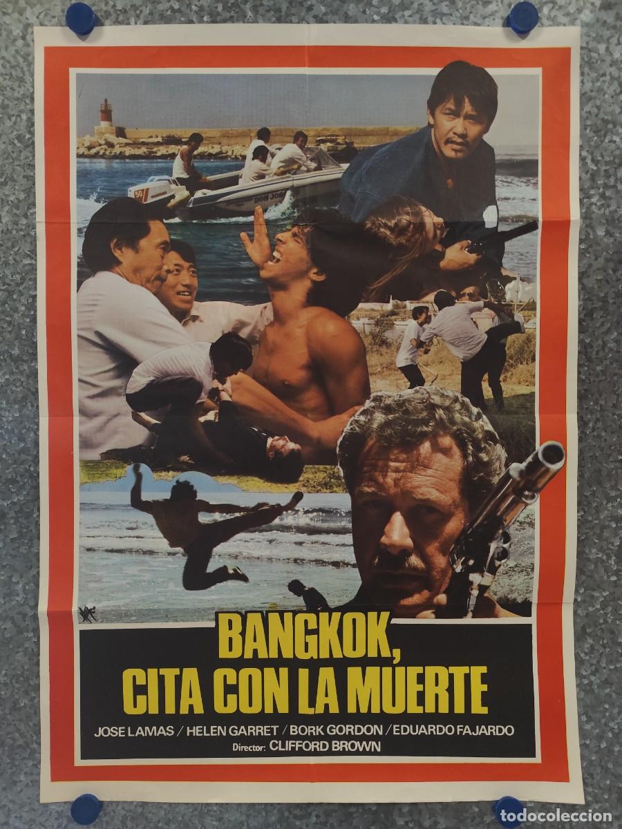 Cine: BANGKOK CITA MUERTE. EDUARDO FAJARDO, JESUS FRANCO. POSTER ORIGINAL