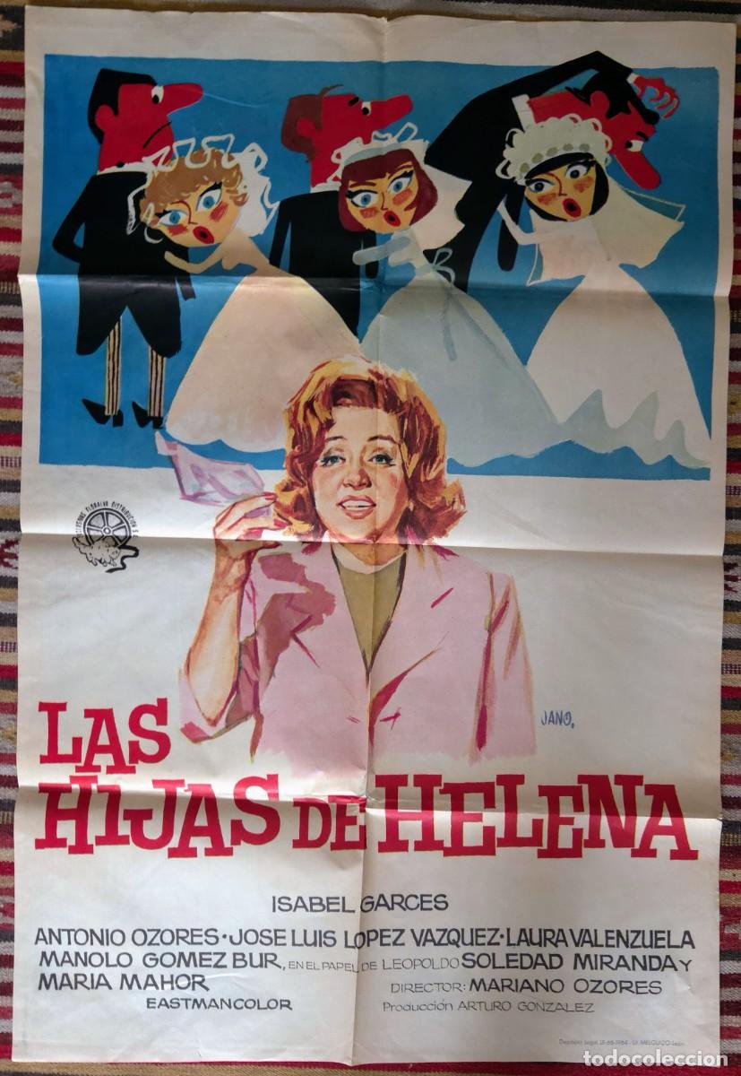 Cine: Cartel cine original LAS HIJAS DE HELENA (1964) Isabel Garc&eacute;s Mariano Ozores Colecci&oacute;n