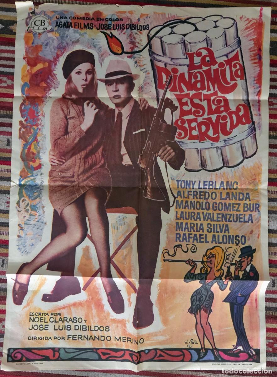 Cine: LA DINAMITA EST&Aacute; SERVIDA (1962) &ndash; Cartel original de estreno.