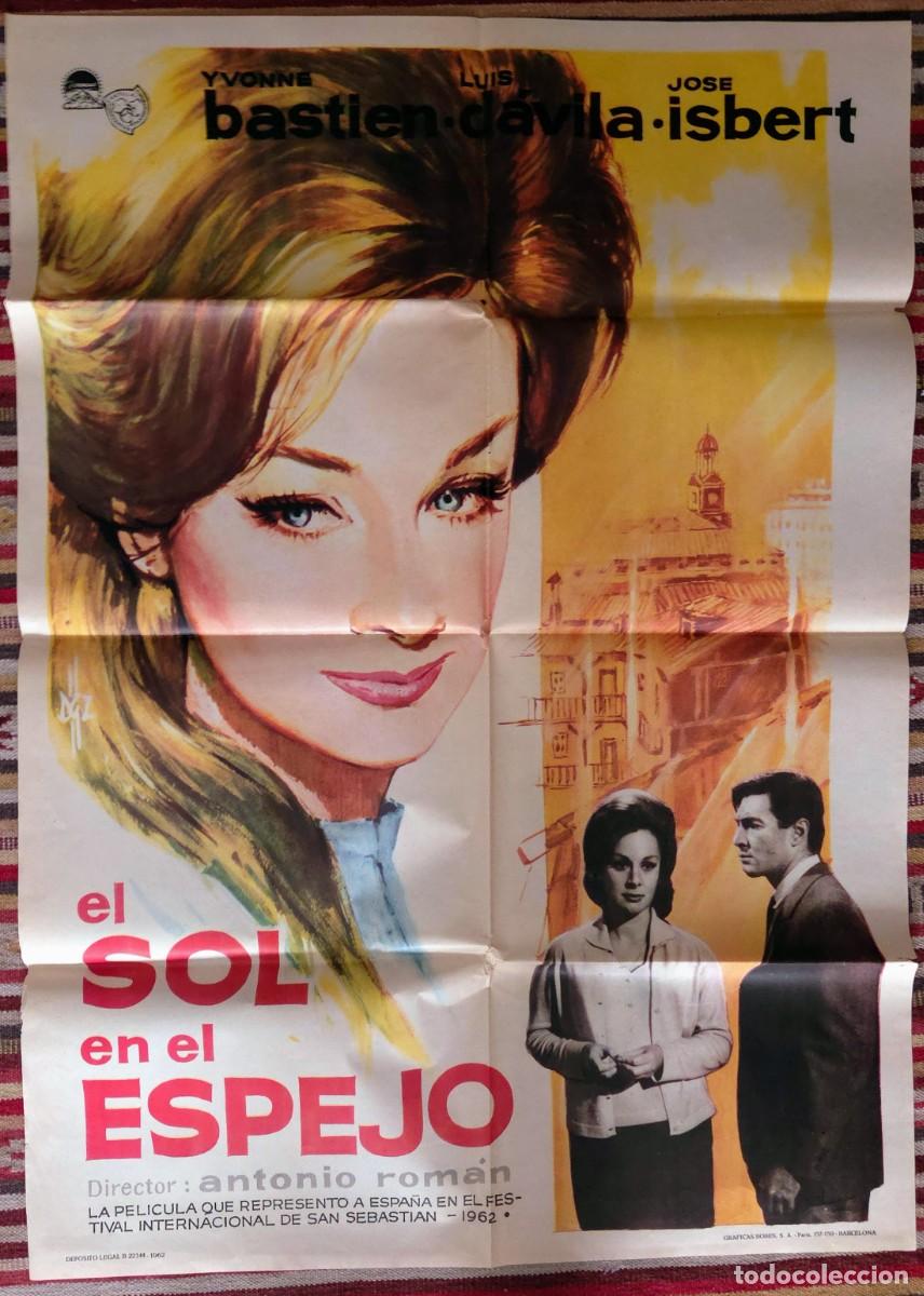 Cine: EL SOL EN EL ESPEJO 1962 CARTEL ORIGINAL ESTRENO YVONNE BASTIEN LUIS DAVILA COLECCI&Oacute;N