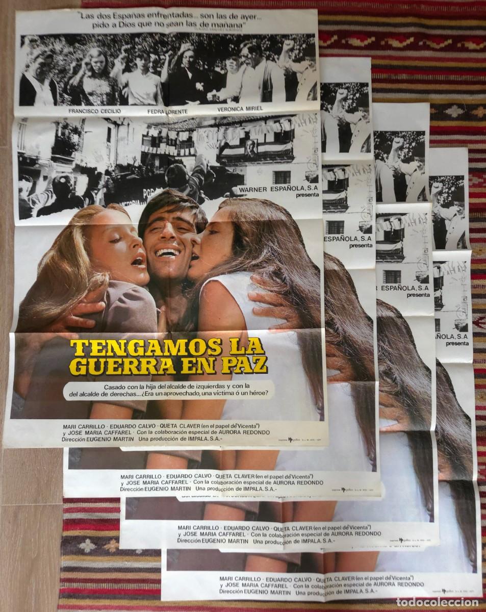 Cine: Lote 4 Carteles Originales Tengamos la Guerra en Paz (1977) Nuevos a Estrenar