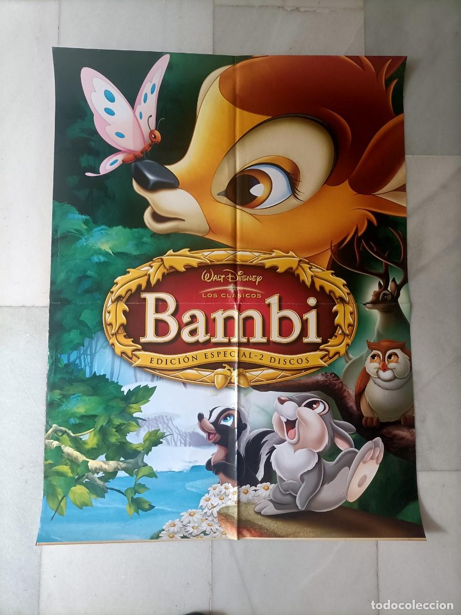 Cine: POSTER ORIGINAL WALT DISNEY. DE LA PEL&Iacute;CULA, BAMBI. 91 X 68 CM. BUEN ESTADO.