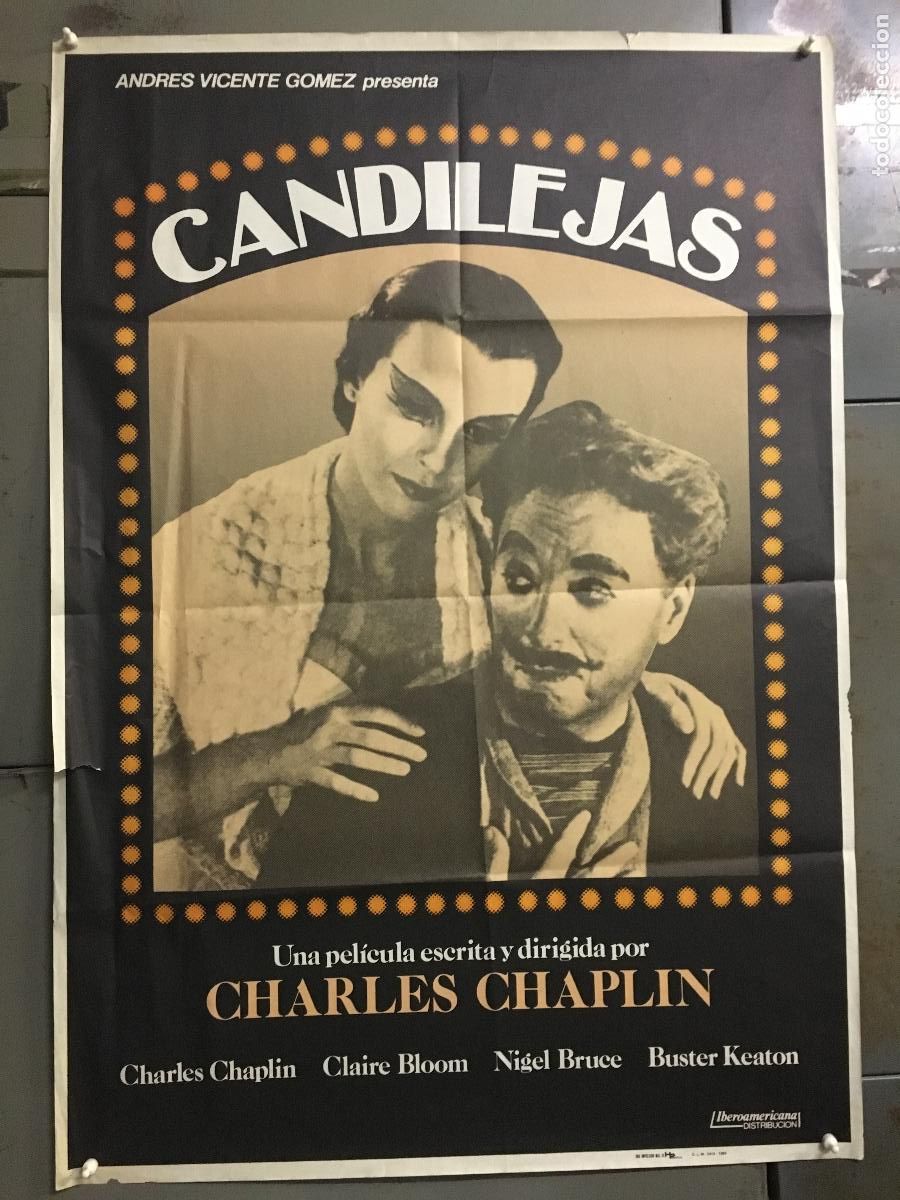 Cine: AFG98 CANDILEJAS CHARLES CHAPLIN limelight POSTER ORIGINAL 70X100 R-83 h0