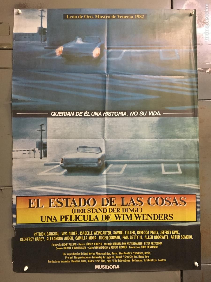 Cine: AFG99 EL ESTADO DE LAS COSAS WIM WENDERS POSTER ORIGINAL 70X100 ESTRENO h0