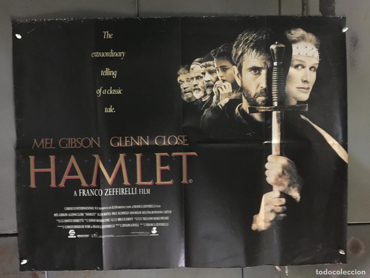 Cine: AFH02 HAMLET MEL GIBSON FRANCO ZEFFIRELLI SHAKESPEARE POSTER ORIGINAL 76X102 BRITISH QUAD